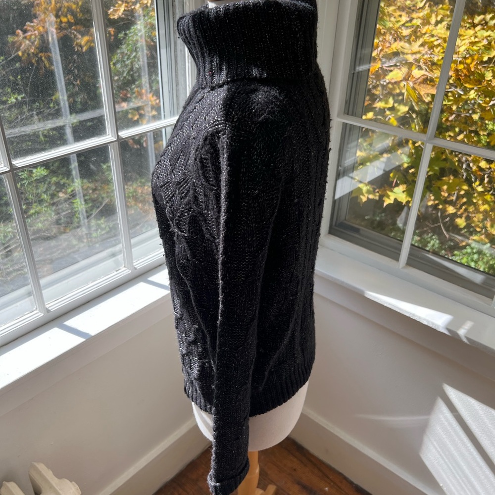 LAUREN JEANS cable knit turtleneck marled yarn - Picture 5 of 8
